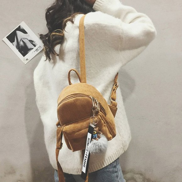 FEMALE MINI YELLOW/BEIGE BACKPACK - Picture 2 of 15